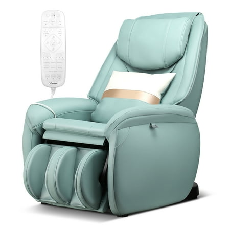 Costway - Full Body SL Track Zero Gravity Massage Chair with  Pillow Reversible Footrest Heat - Green