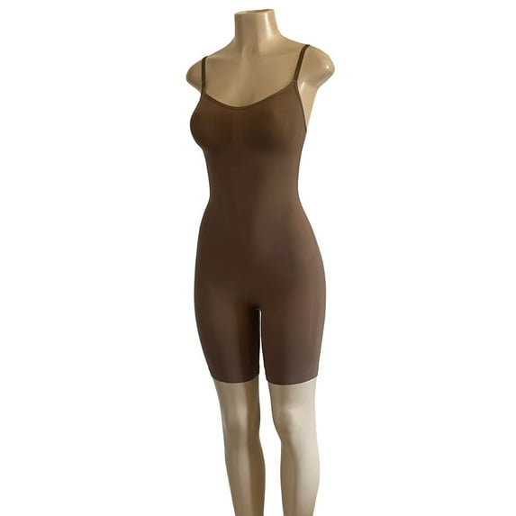 Full Body Shaper Women's Seamless Slimming Tummy Control Briefs Push Up Plus Size Shapewear COFFEE XL/2XL