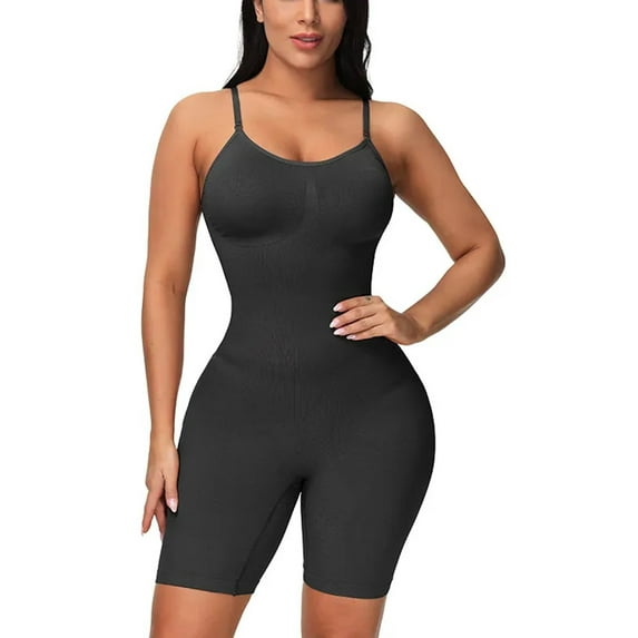 Full Body Shaper Women's Seamless Slimming Tummy Control Briefs Push Up Shapewear BLACK M/L