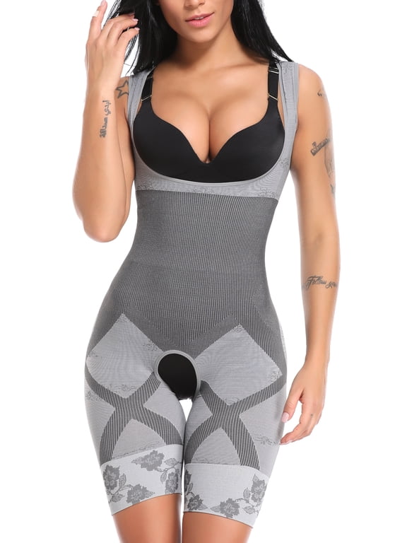 Full Body Shaper for Women Waist Cincher Tummy Slimming Seamless Shapewear Open Bust Bodysuit