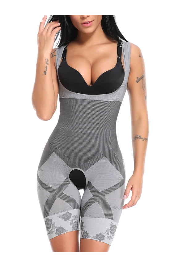 Full Body Shaper for Women Waist Cincher Tummy Slimming Seamless Shapewear Open Bust Bodysuit
