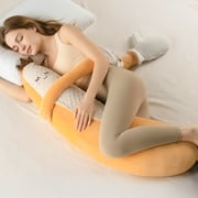 Ultra Soft Full Body Pillow with Gentle Patting Function, Warm Compress & Custom Voice Recording, Ergonomic Design for Better Sleep