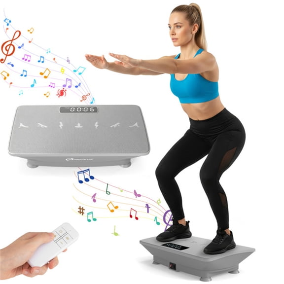 Angel Sar Vibration Plate Exercise Machine with Remote Control, Bluetooth, 10 Speed Levels, 440 lb Capacity