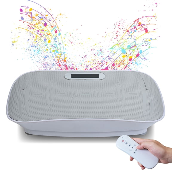 Full Body Vibration Platform Crazy Fitness Massage 10-Frequency Weight Loss & Fat Burner Shaking Machine For Unisex Grey 034