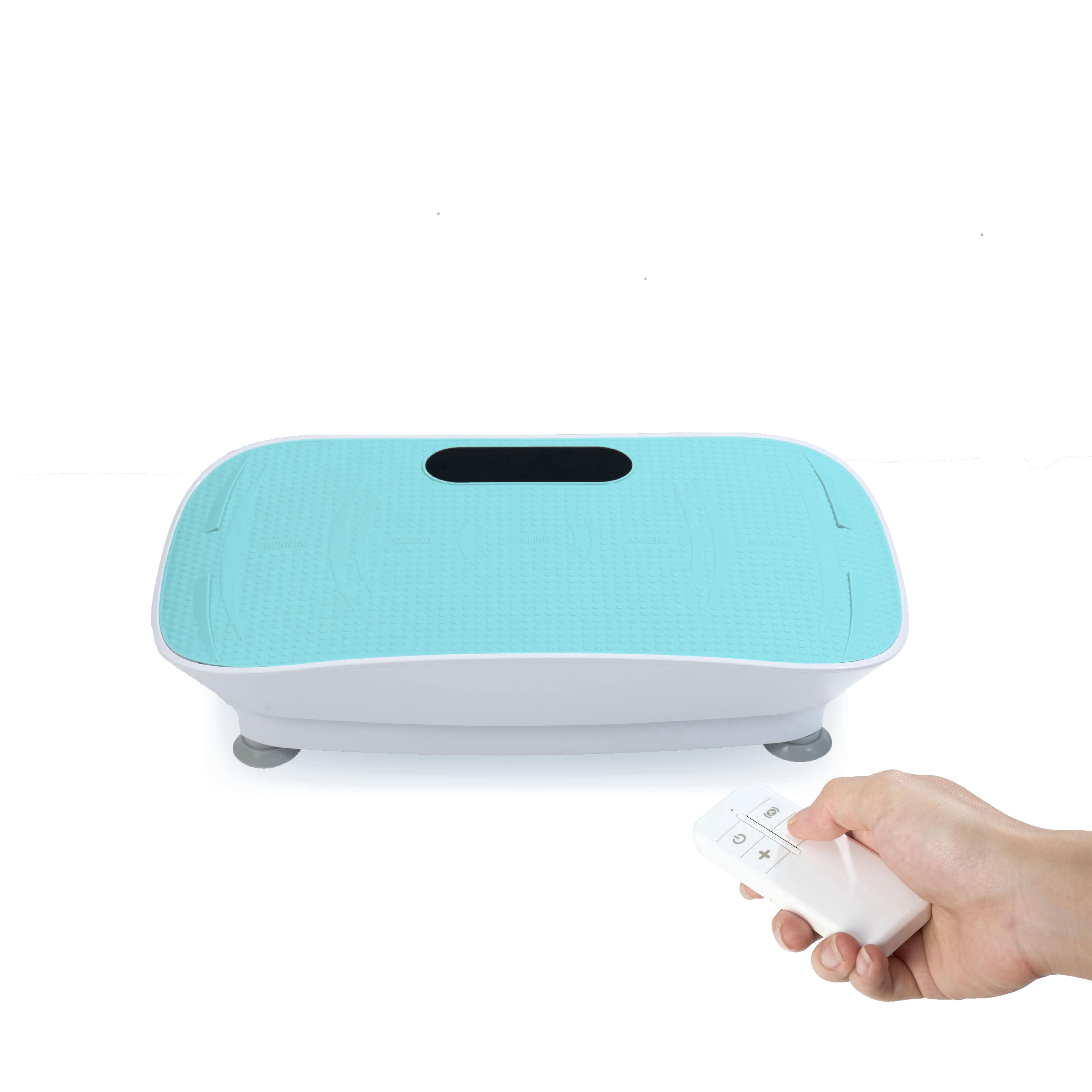 Full Body Vibrating Platform Fitness Machine Blue 10 Frequency Levels Weight Loss Fat Burning Massage
