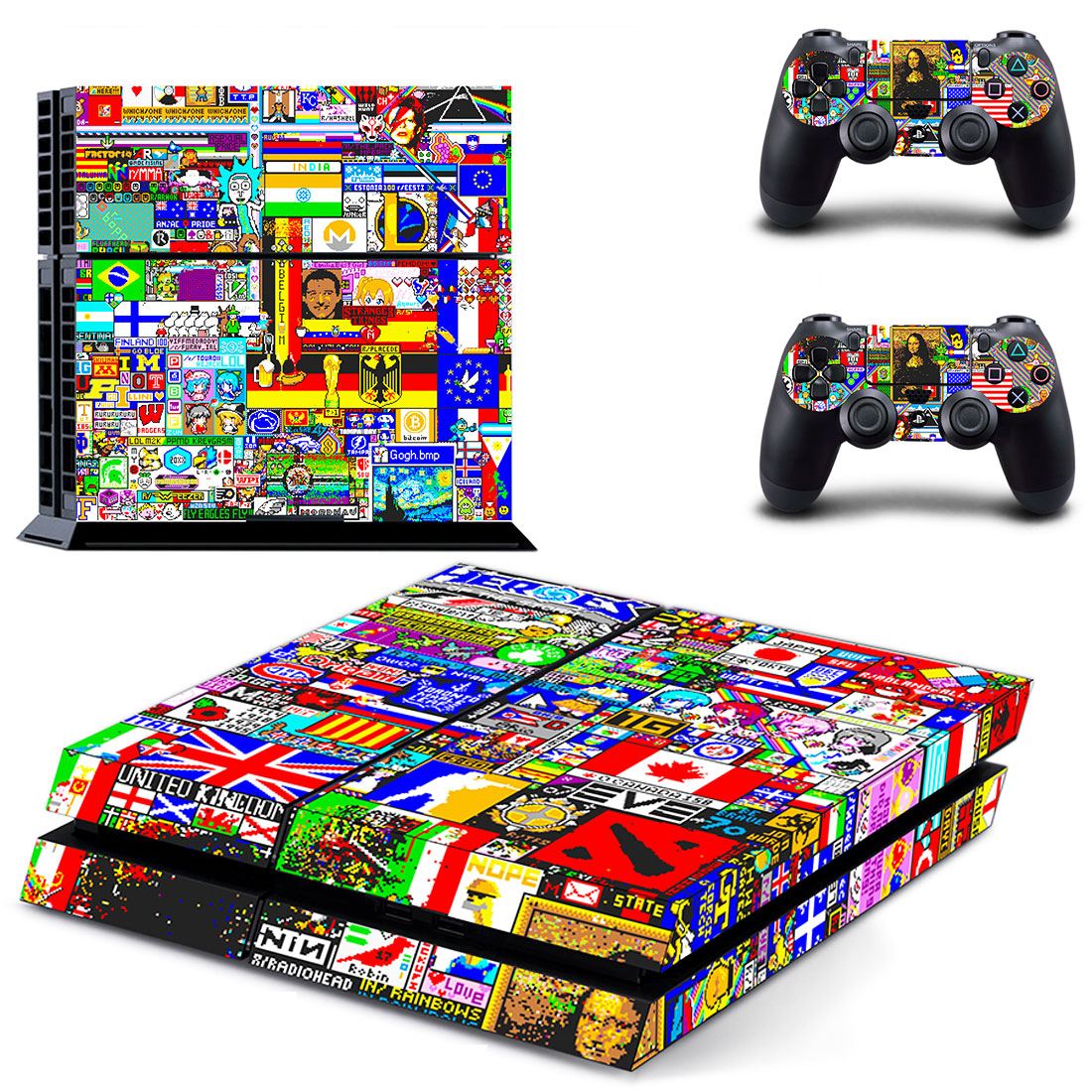 Full Body Vinyl Skin Stickers for PS4 Console and Controllers - Walmart.com