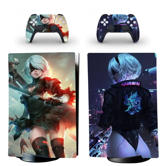 Full Body Vinyl Skin Stickers for PS5 Digital Edition Console and Controllers