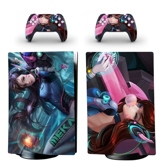 Full Body Vinyl Skin Stickers for PS5 Digital Edition Console and Controllers