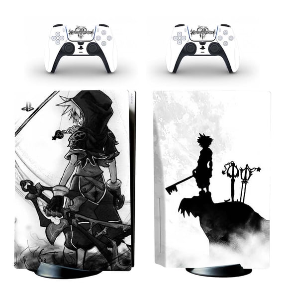 Full Body Vinyl Skin Stickers for PS5 Disc Edition Console and Controllers - Warrior