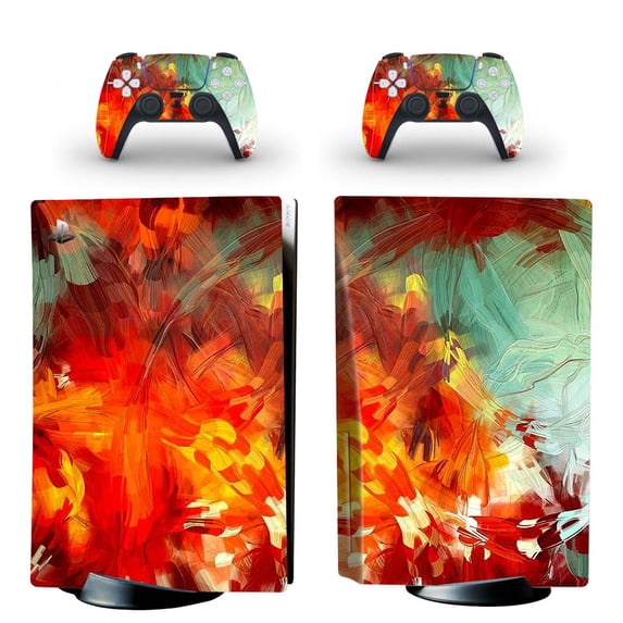 Full Body Vinyl Skin Stickers for PS5 Disc Edition Console and Controllers