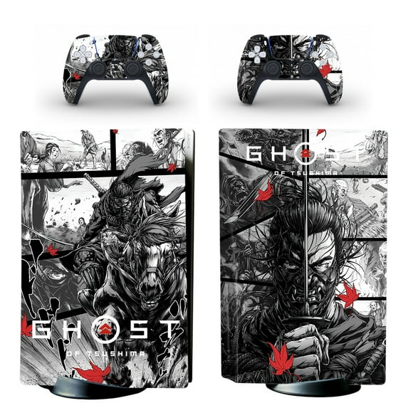 Full Body Vinyl Skin Stickers for PS5 Disc Edition Console and Controllers