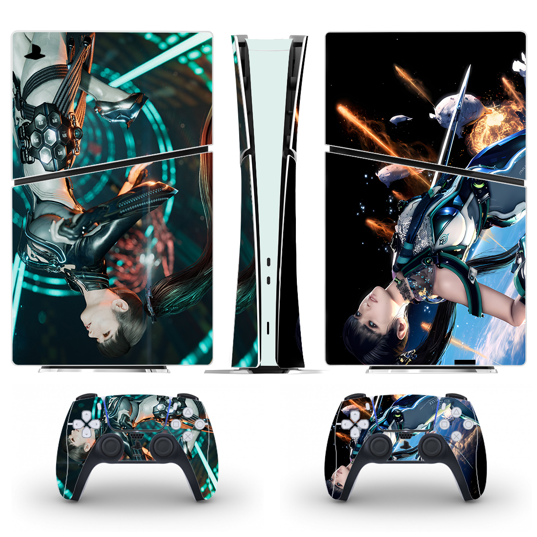 Full Body Vinyl Skin Stickers for PS5 Slim Digital Edition Console and ...