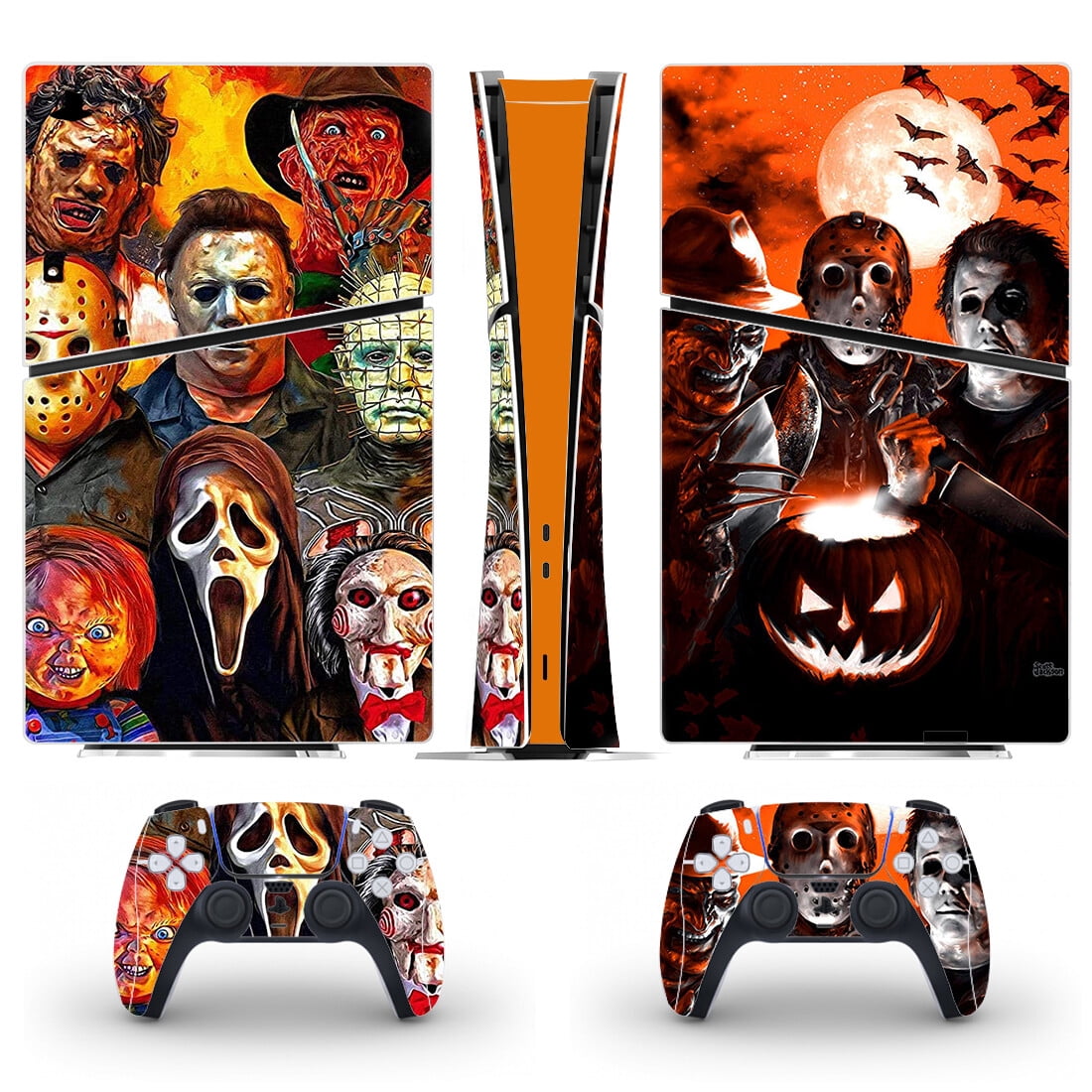 Full Body Vinyl Skin Stickers for PS5 Slim Digital Edition Console and ...