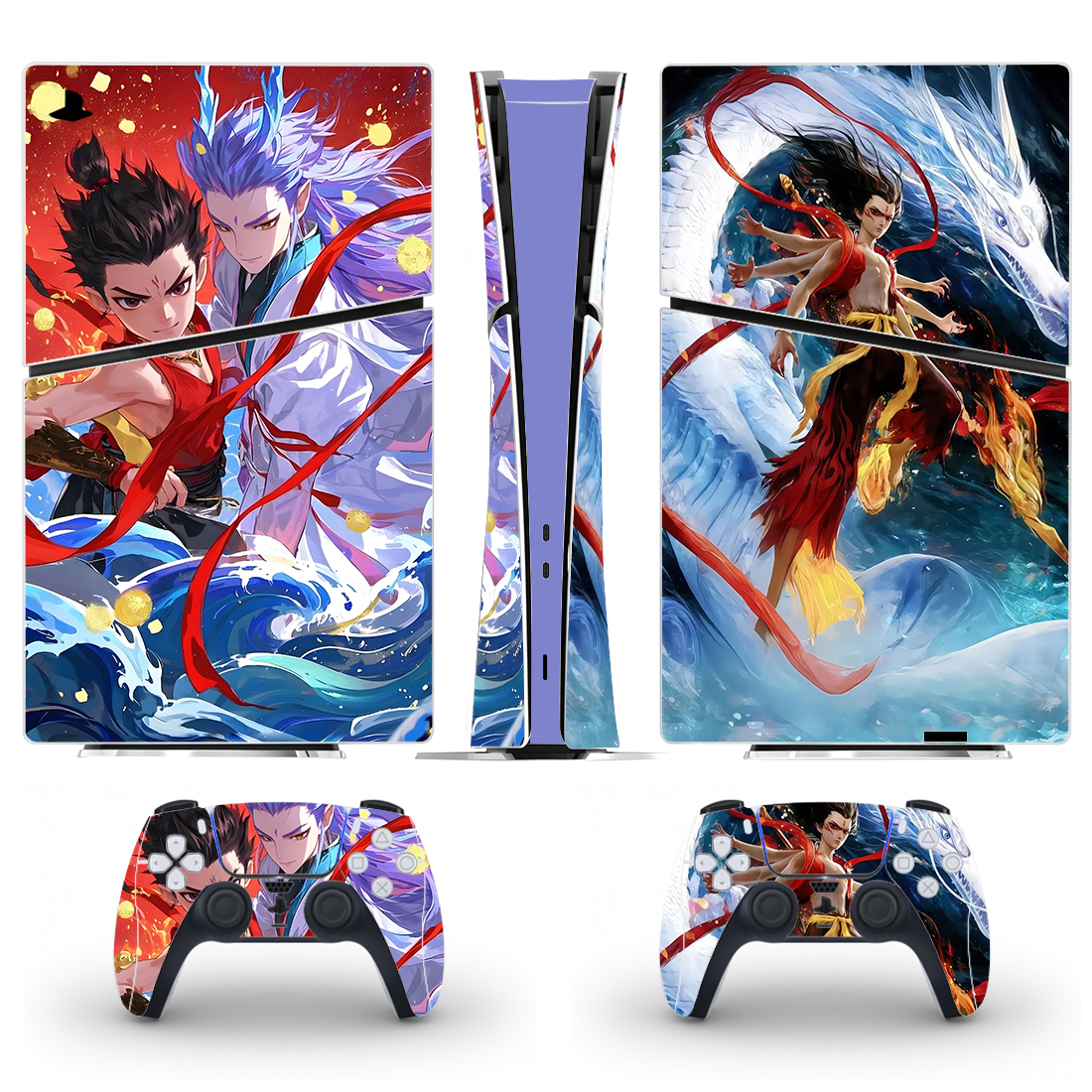 Full Body Vinyl Skin Stickers for PS5 Slim Digital Edition Console and ...