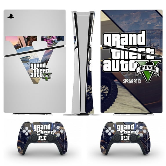 Full Body Vinyl Skin Stickers for PS5 Slim Digital Edition Console and Controllers
