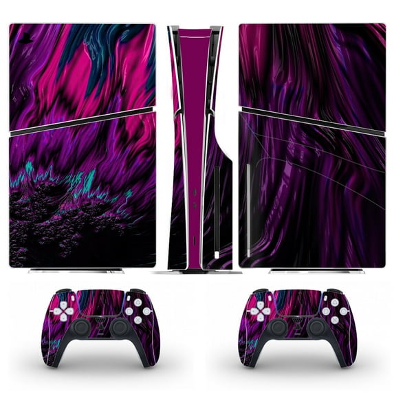 Full Body Vinyl Skin Stickers for PS5 Slim Disc Edition Console and Controllers