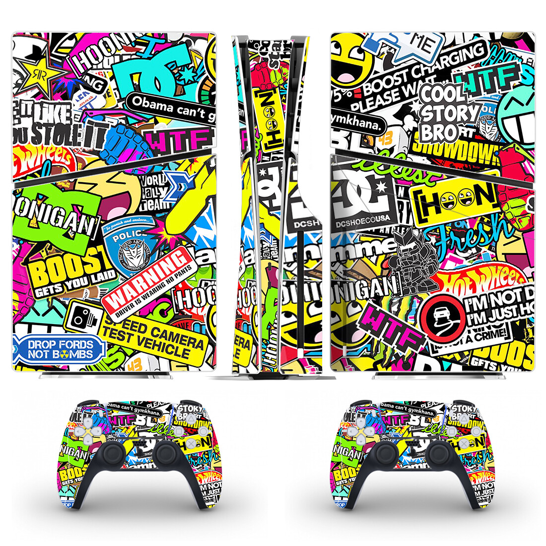 Full Body Vinyl Skin Stickers for PS5 Slim Disc Edition Console and ...