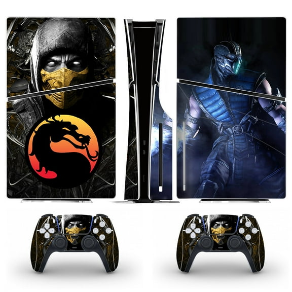 Full Body Vinyl Skin Stickers for PS5 Slim Disc Edition Console and Controllers