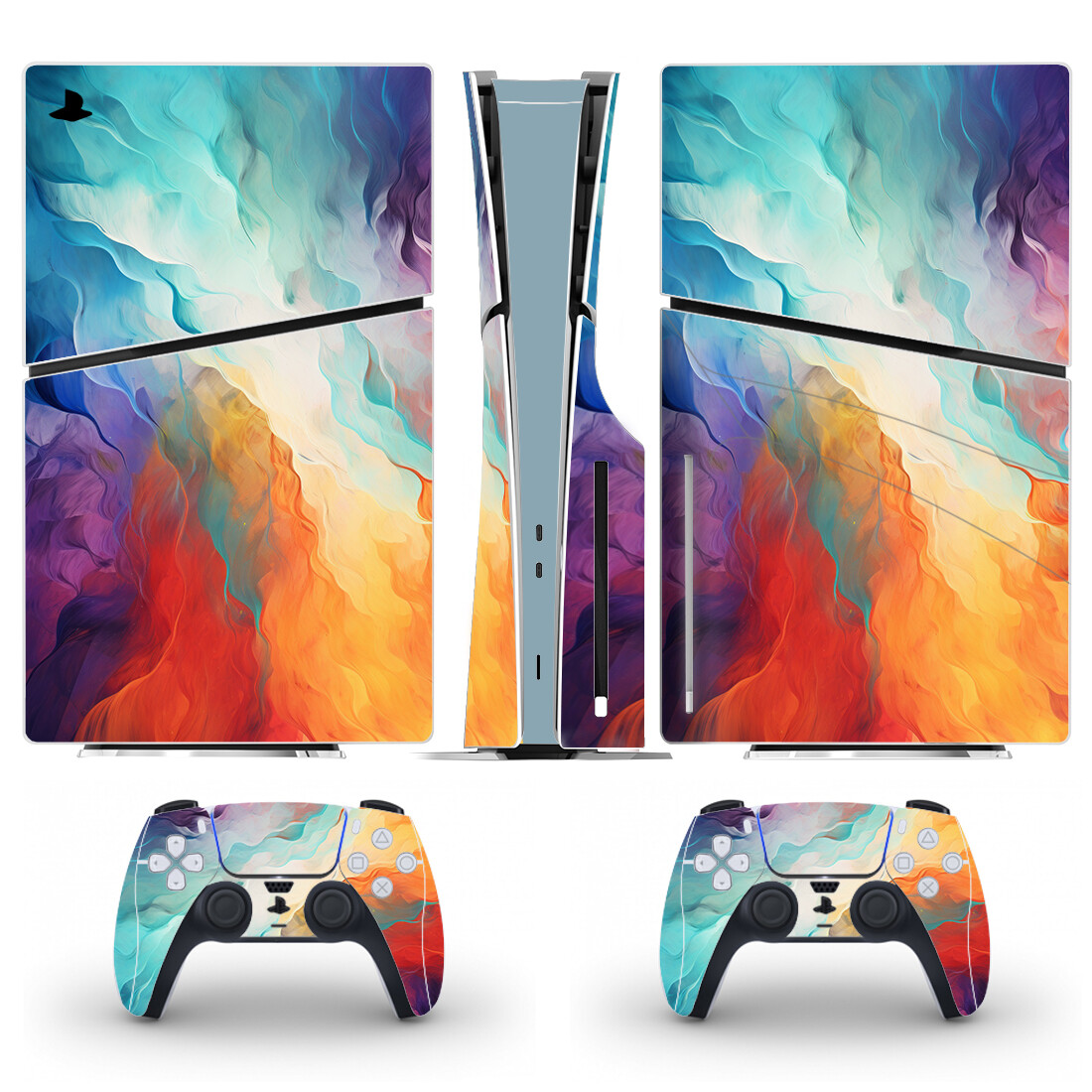 Full Body Vinyl Skin Stickers for PS5 Slim Disc Edition Console and ...