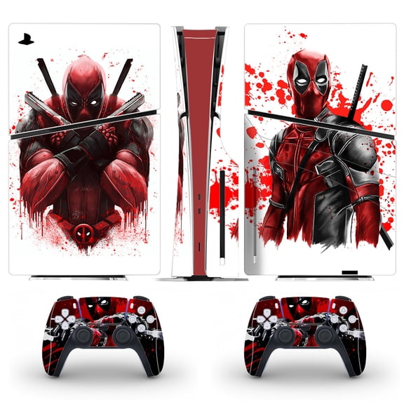Full Body Vinyl Skin Stickers for PS5 Slim Disc Edition Console and Controllers