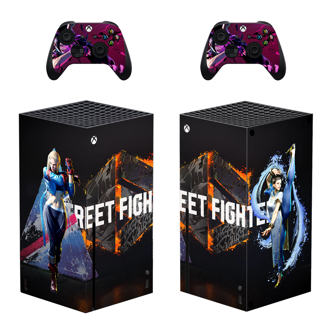 Full Body Vinyl Skin Stickers for Xbox Series X Console and Controllers ...