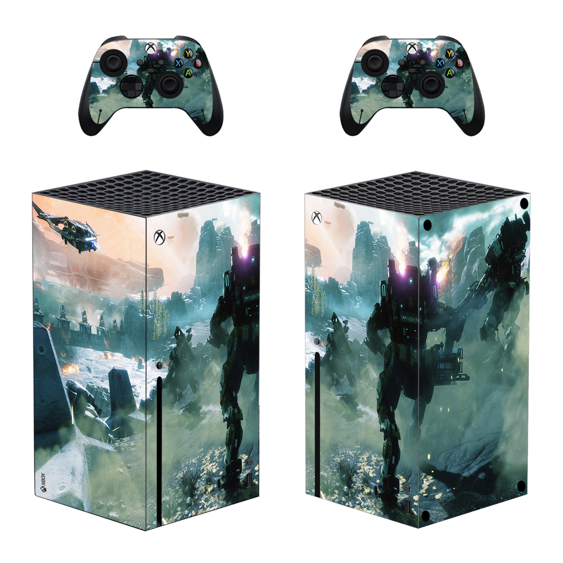 Full Body Vinyl Skin Stickers for Xbox Series X Console and Controllers ...