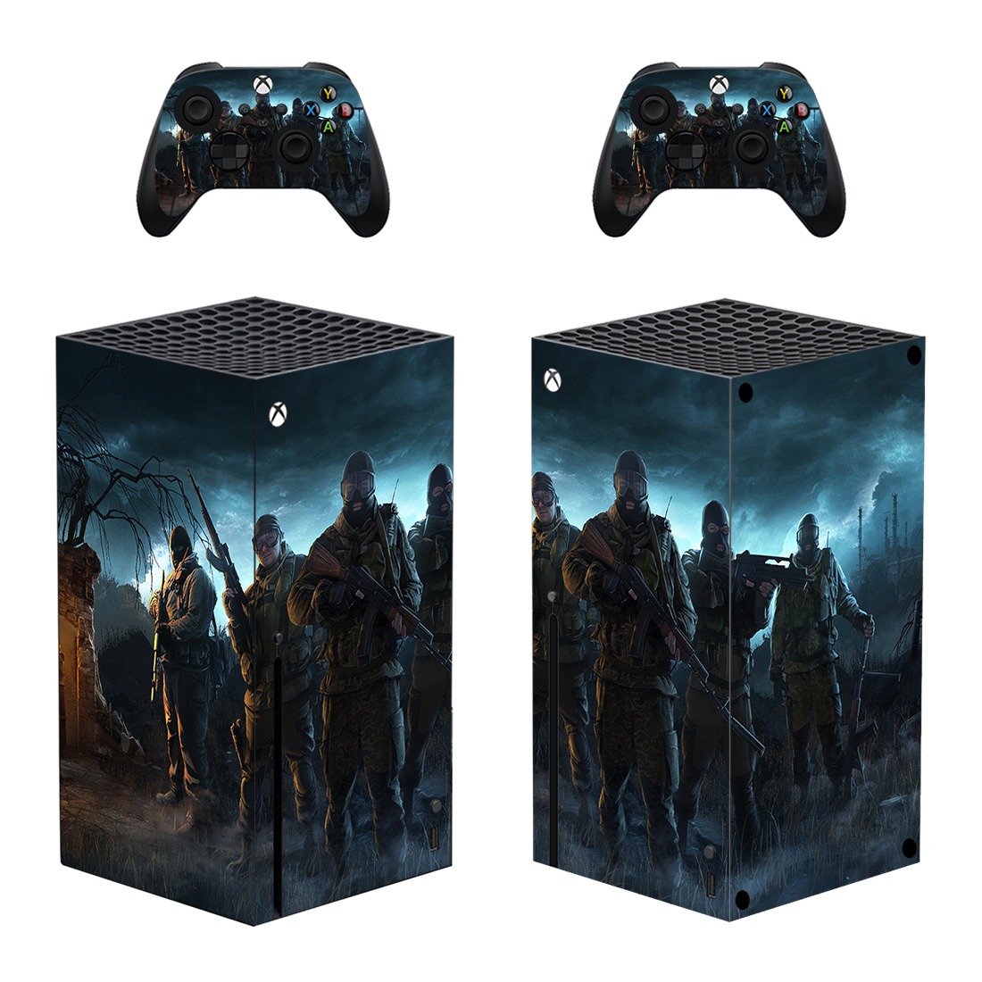 Full Body Vinyl Skin Stickers for Xbox Series X Console and Controllers ...