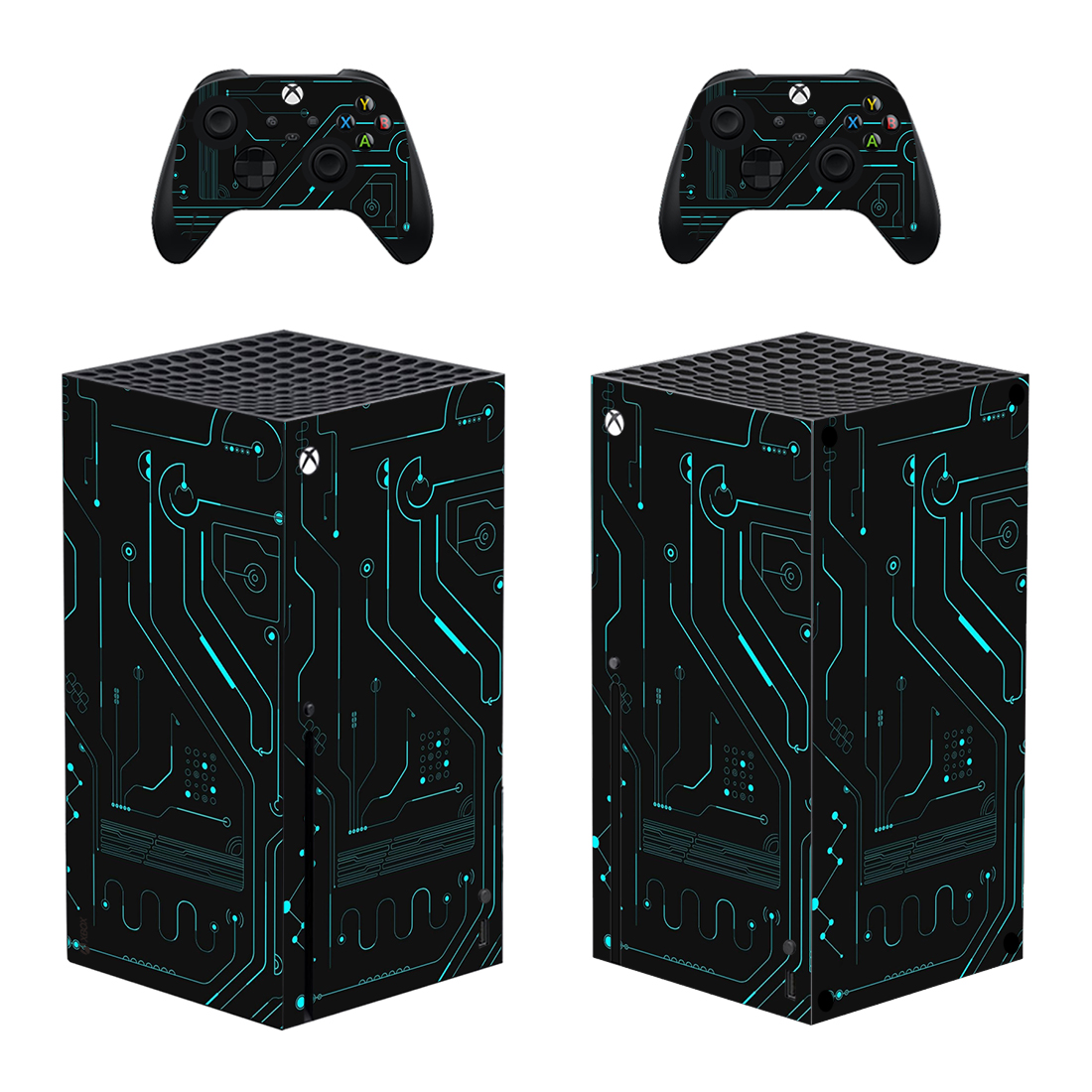 Full Body Vinyl Skin Stickers for Xbox Series X Console and Controllers ...