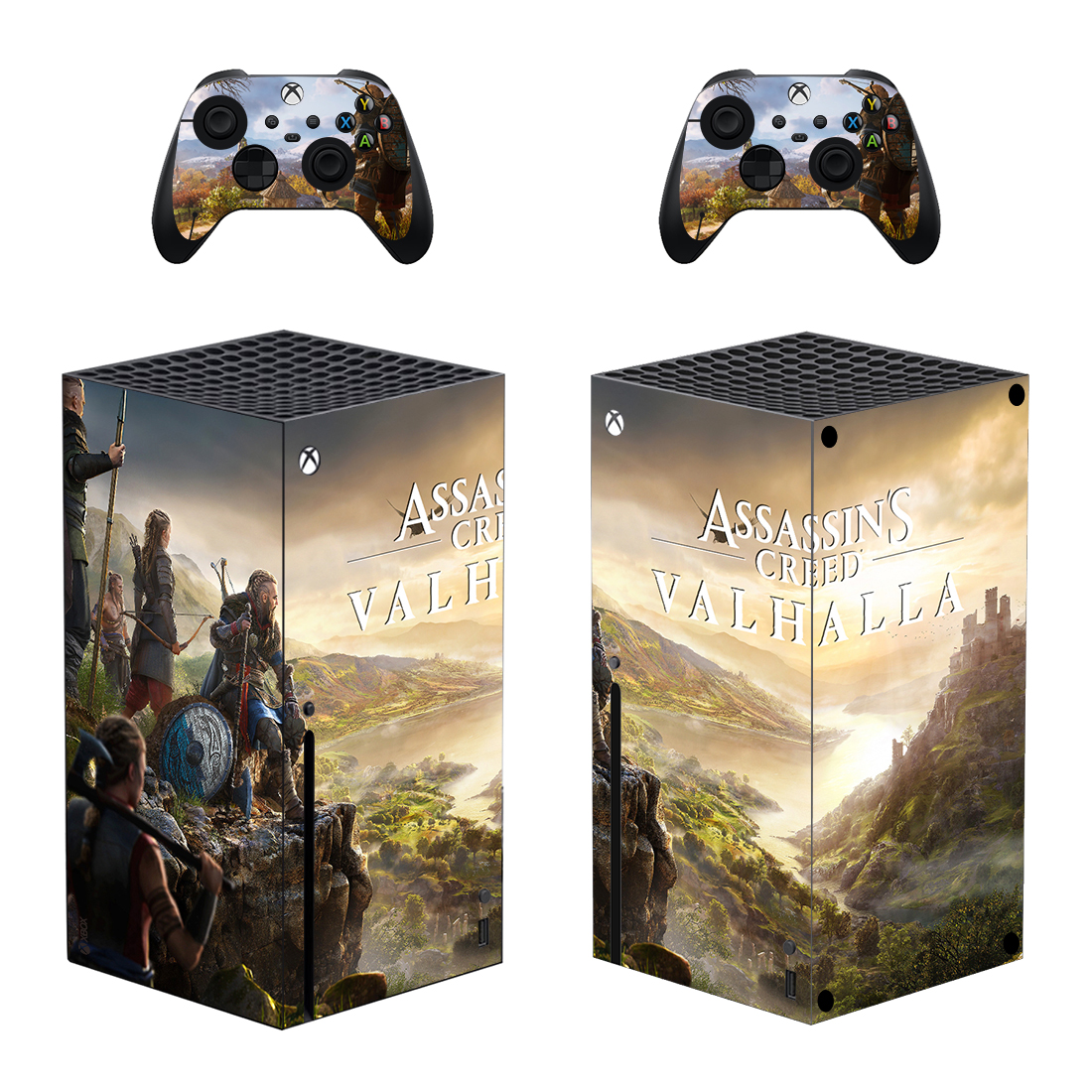 Full Body Vinyl Skin Stickers for Xbox Series X Console and Controllers ...
