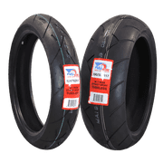 Full Bore M1 120/70ZR17 Front & 190/50ZR17 Rear Motorcycle Tires, High-Performance Radial, Superior Grip & Handling for Street & Track, 120/70-17, 190/50-17, USA Family Owned
