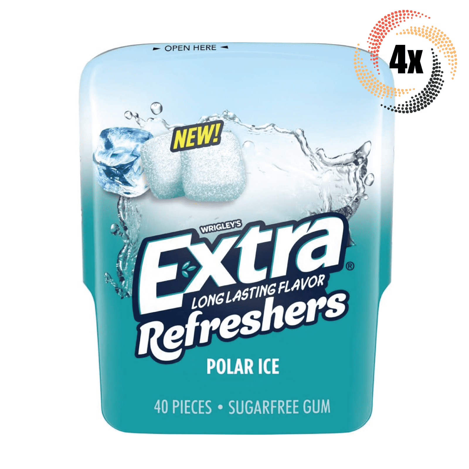 Full Box 4x Bottles Wrigley's Extra Refreshers Polar Ice Gum | 40 Per ...