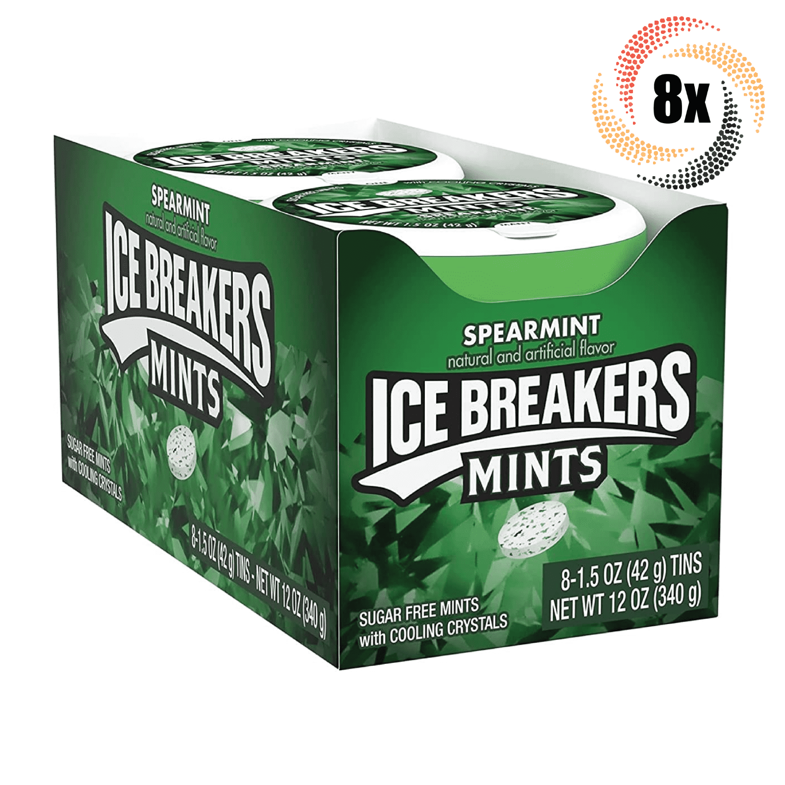 Smint Sugar Free Breath Mints - Peppermint, Pack Of 12 Cans, 2 Hours Fresh Breath