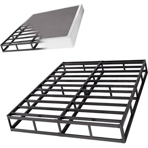 Full Box Spring 5 Inch Low Profile Strong Metal Frame Mattress Foundation,Noise-Free,Easy Assembly, 3000lbs Max Weight Capacity Box Spring for Full Size Bed