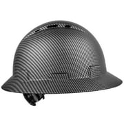 Full Brim Hard Hat - OSHA Safety Helmet Durable Lightweight Carbon Fiber Hard Hat, 6-Point Ratchet Suspension Protective Gear for Men and Women