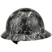 Full Brim Hard Hat - OSHA Safety Helmet Durable Lightweight Carbon Fiber Hard Hat, 6-Point Ratchet Suspension Protective Gear for Men and Women