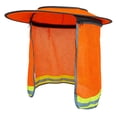 thumbnail image 1 of Full‑Brim Hard Hat Sun Shade with Breathable Mesh Cape & Neck Gaiter, High‑Visibility Reflective Strips Sun Shield Visor, UV‑Protection Summer Outdoor Safety Accessory for Construction Workers, 1 of 9