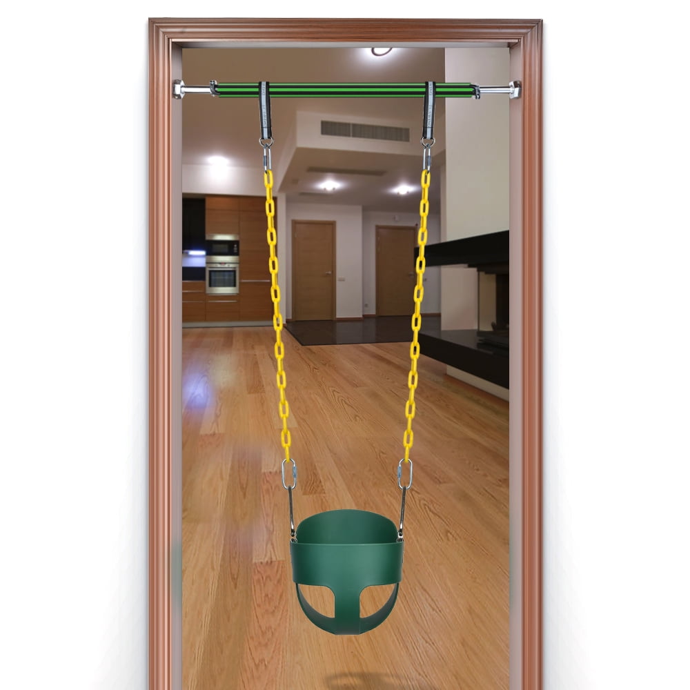 Full Bucket Swing W/ fully Coated Chain Adjustable Doorway Chin Up Bar 32.7inch to 51.2inch