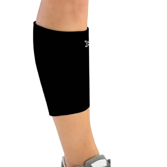 Full Calf Support Brace for Calf Strain, Shin Splints, Tendonitis - Calf Injury Sleeve for Men and Women - Calf Compression Shin Splint Sleeve (Black, Small)