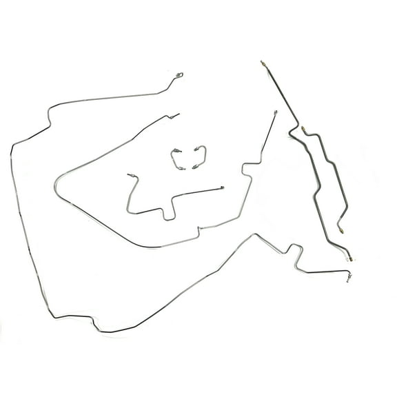 Full Car Brake Line Kit - Fits 97-02 Jeep Wrangler w/Non ABS & Dana 35 Rear - Stainless - The Stop Shop