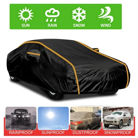 Full Car Cover Custom Fit for Chevy Camaro 1966-2022, 210T Waterproof Anti-UV Windproof All Weather Outdoor Indoor Protection with Reflective Strips