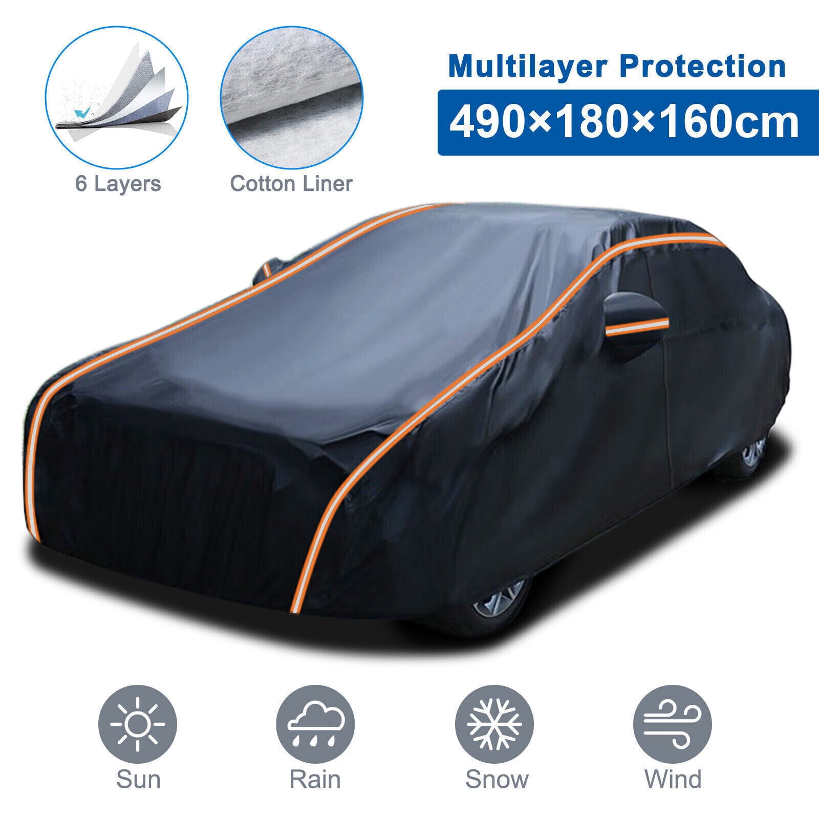Outdoor Car Cover For Renault Twizy (233.8x139.6x145.4cm) - Waterproof, UV Protection, With Zipper & Lock