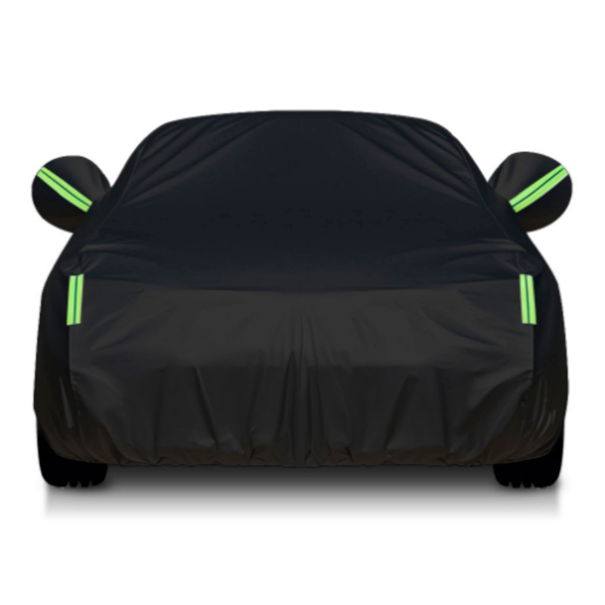 Full Car Covers for Sedan, Car Cover Waterproof All Weather Windproof Dustproof UV Protection Scratch Resistant Indoor Outdoor Universal (XL,Black)