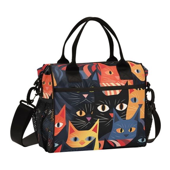 Full Cats Cooler Bag Lunch Bag Soft Cooler Cooling Tote Insulated Lunch Box for Adult Men Women