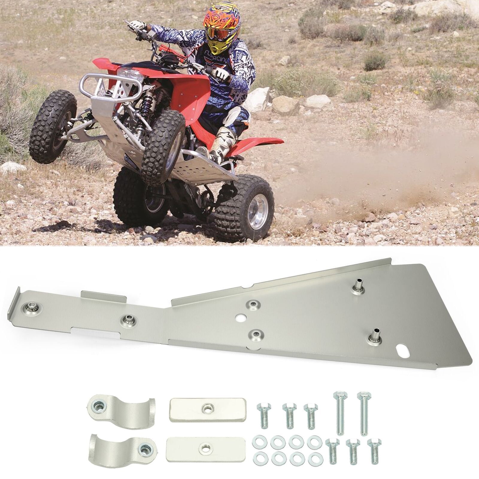Full Chassis Engine Skid Plate Aluminum Fit for 1999-14 Honda TRX