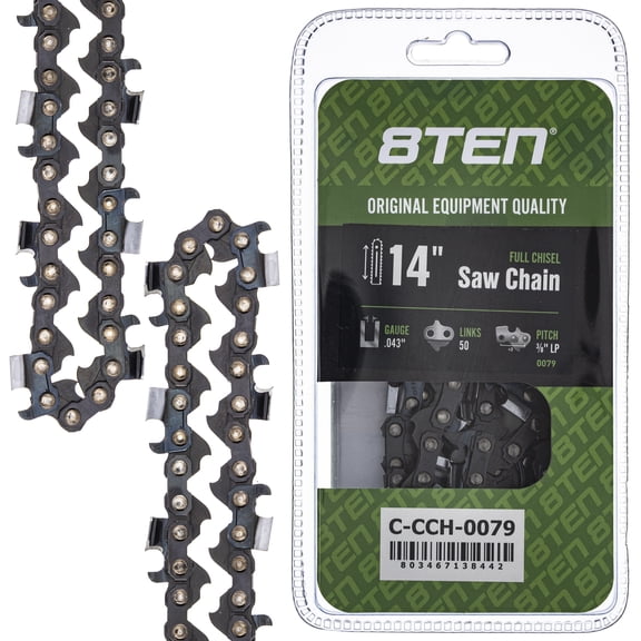 Full Chisel Chainsaw Chain 14 inch .043 3/8 LP 50DL for Stihl MS170 MS210 810-CCC2291H