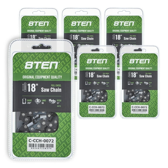 Full Chisel Chainsaw Chain 18 inch .050 3/8 66DL for Echo Stihl Poulan 6 Pack 810-CCC2294H