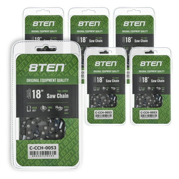 Full Chisel Chainsaw Chain 18 inch .063 .325 68DL for Stihl MS 230 250 6 Pack 810-CCC2275H