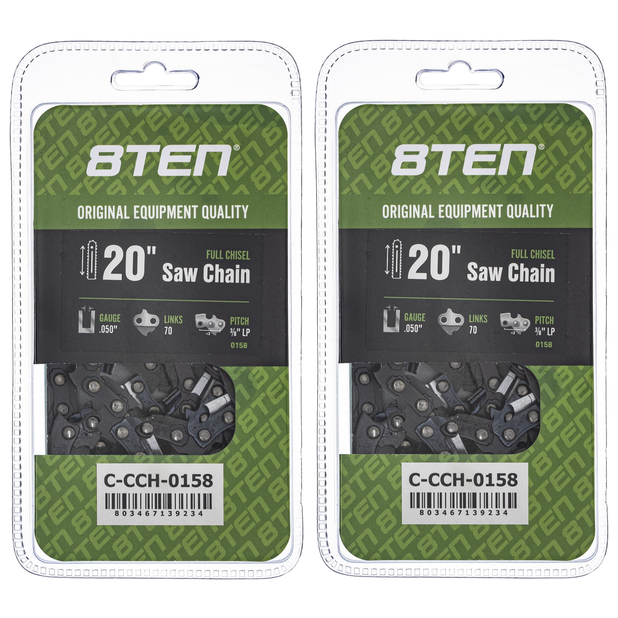 Full Chisel Chainsaw Chain 20 inch .050 3/8 LP 70DL for Poulan Echo 2 ...