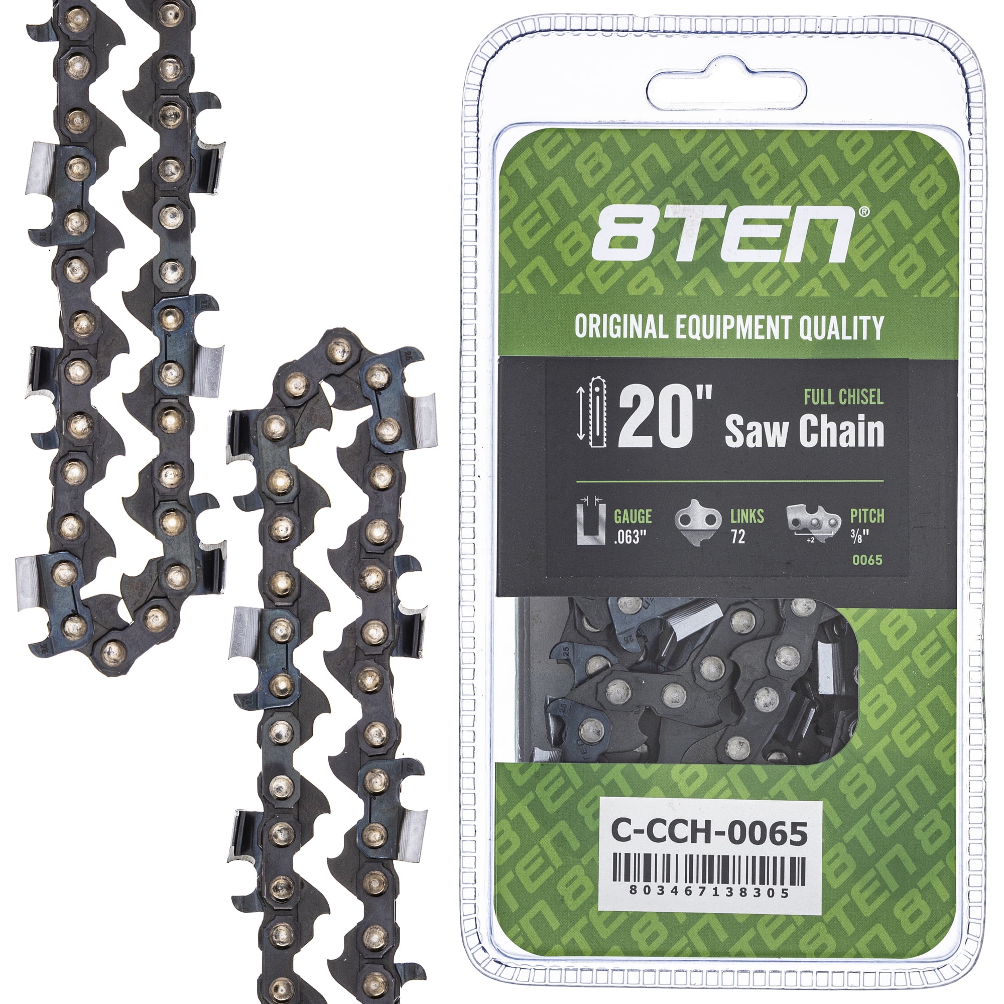 Full Chisel Chainsaw Chain 20 inch .063 3/8 72 DL for Stihl Husqvarna ...