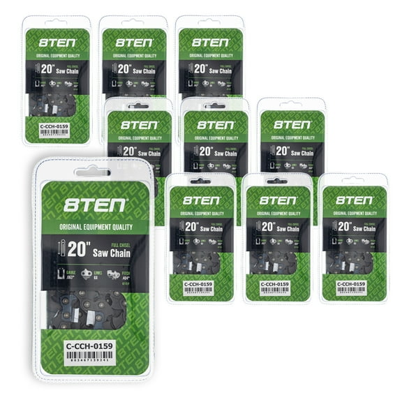 Full Chisel Chainsaw Chain 20 inch .063 .404 68DL for Stihl Husqvarna 10 Pack 810-CCC2371H